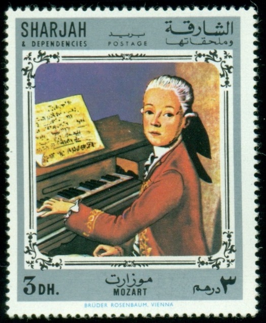 SHARJAH. nadepsáno Mozart, ale je hrabě Carl von Firmian