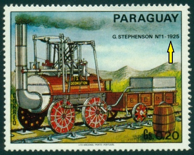 PARAGUAY.  chybný rok. má být 1825