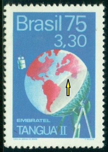 BRAZÍLIE. zobrazena část zeměkoule. Evropa je příliš blízko Ameriky