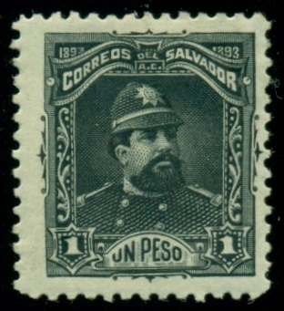 SALVADOR. měl být vyobrazen president Carlos Basilio Ezeta