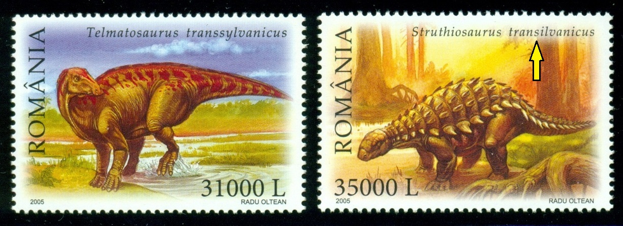 RUMUNSKO. špatný pravopis. má být Struthiosaurus transsylvanicus