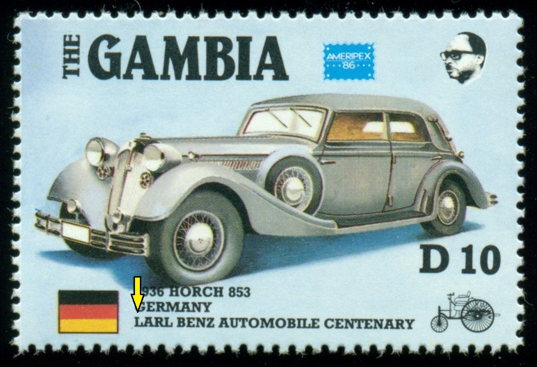 GAMBIE. správné jméno má být CARL BENZ