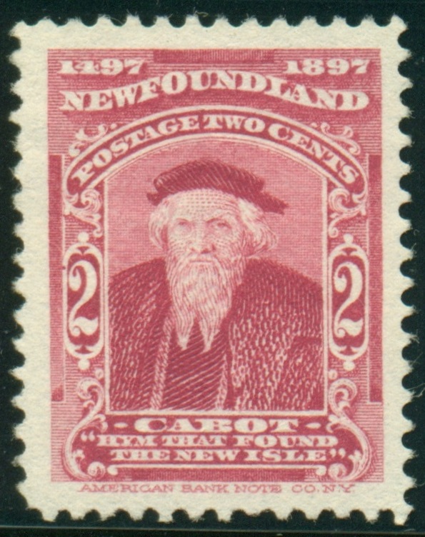 NEWFOUNDLAND. není zobrazen objevitel Newfoundlandu John Cabot 