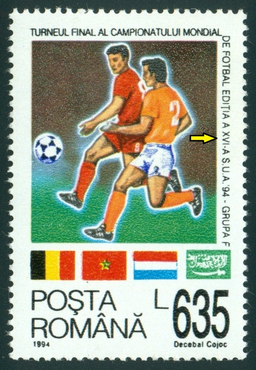 RUMUNSKO. MS ve fotbale 1994 bylo patnácté a ne šestnácté (635)