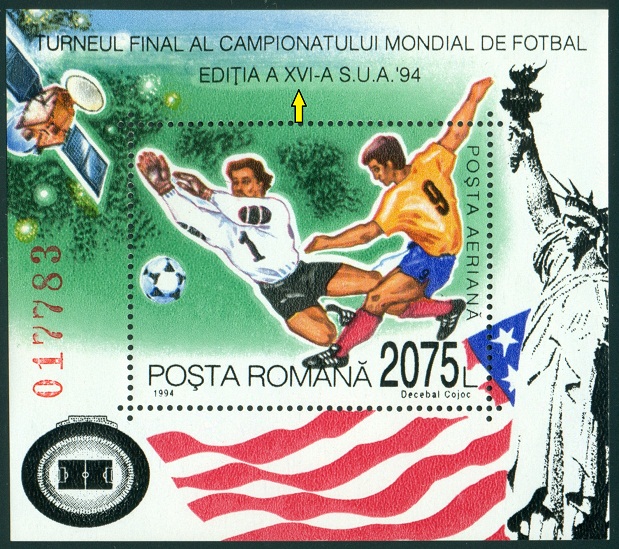 RUMUNSKO. MS ve fotbale 1994 bylo patnácté a ne šestnácté (2075)