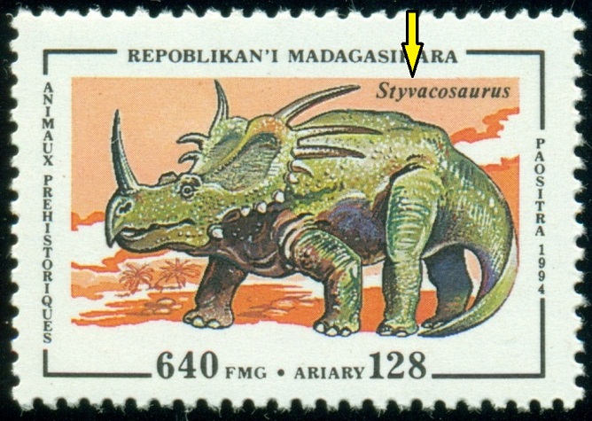 MADAGASKAR. správně má být Styracosaurus
