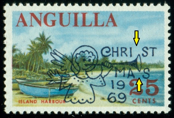 ANGUILLA. slovo 'CHRISTMAS' je nesmyslně rozděleno (25)