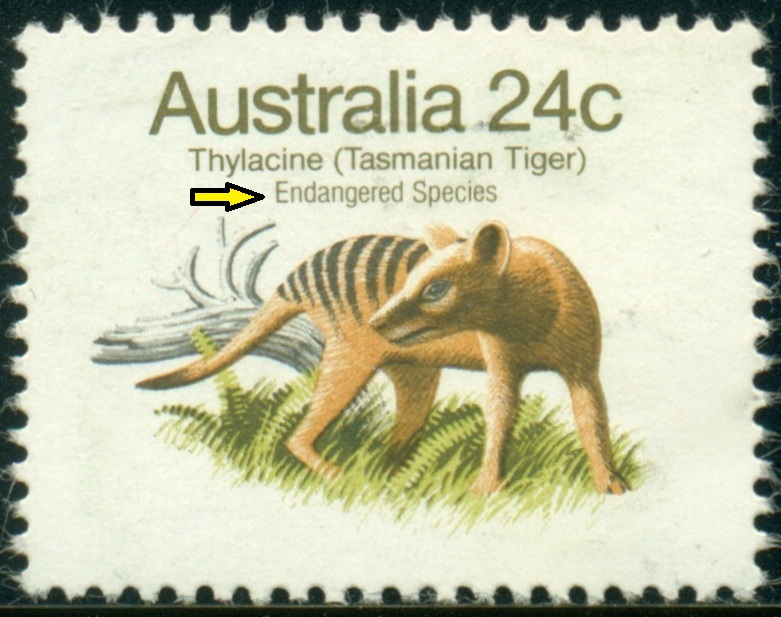 AUSTRÁLIE. nesmyslný nápis 'ohrožený druh'