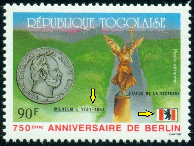 TOGO. chybná data. pruský král a císař Vilém I. žil v letech 1797 - 1888