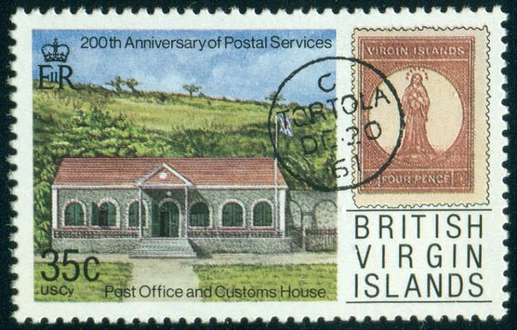 BRITSKÉ PANENSKÉ OSTROVY. anachronismus. chybně použité  razítko 20. prosince 1861