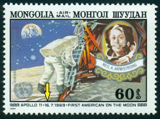 MONGOLSKO. chybné tvrzení, že první Američan byl na Měsíci 16. července 1969