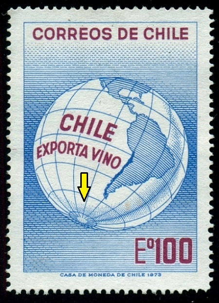 CHILE. na mapě chybí Antarktida