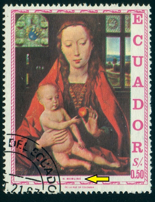 EKVÁDOR. chybně jméno autora jako H. Memline. mělo být Hans Memling