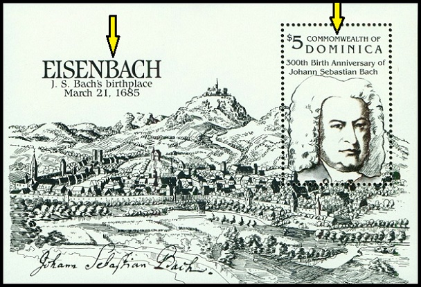 DOMINICA. Johann Sebastian Bach se narodil v Eisenachu. tady je písmeno navíc
