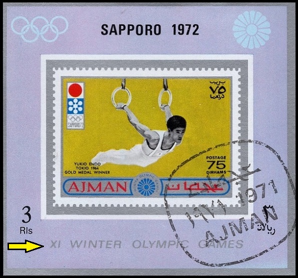 AJMAN. nevhodná propagace zimních olympijských her - cvičení na kruzích