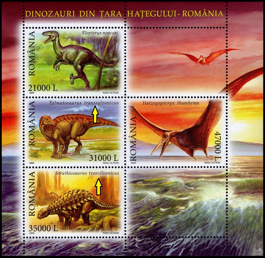 RUMUNSKO. špatný pravopis. má být Struthiosaurus transsylvanicus.