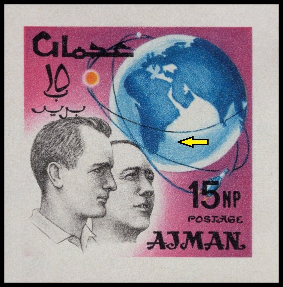 AJMAN. chybí Madagaskar