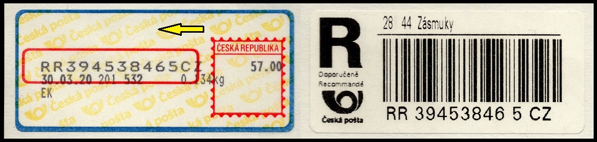 ČESKÁ REPUBLIKA. na AP chybí název pošty a na RN mělo být PSČ 281 44