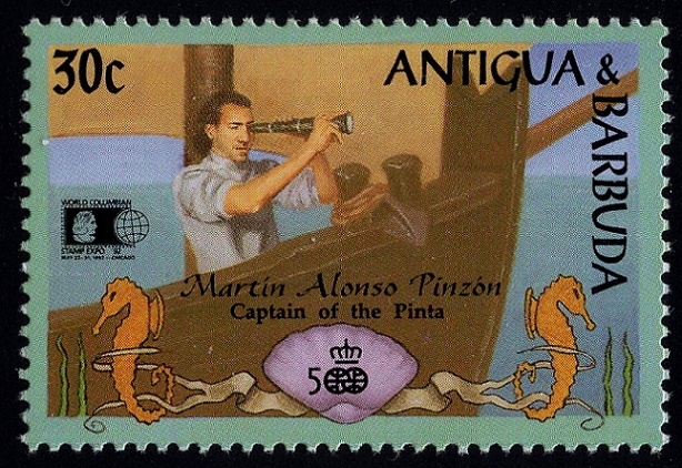 ANTIGUA A BARBUDA. kapitán Martin Alonso Pinzón nemohl používat v roce 1492 při objevení Ameriky dalekohled