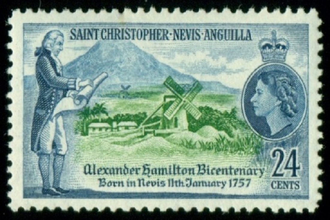 SAINT CHRISTOPHER-NEVIS-ANGUILLA. Alexander Hamilton. chybný rok narození