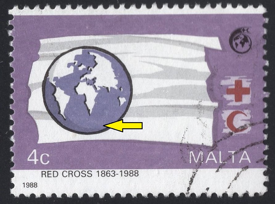 MALTA. na mapě chybí Antarktida (1)