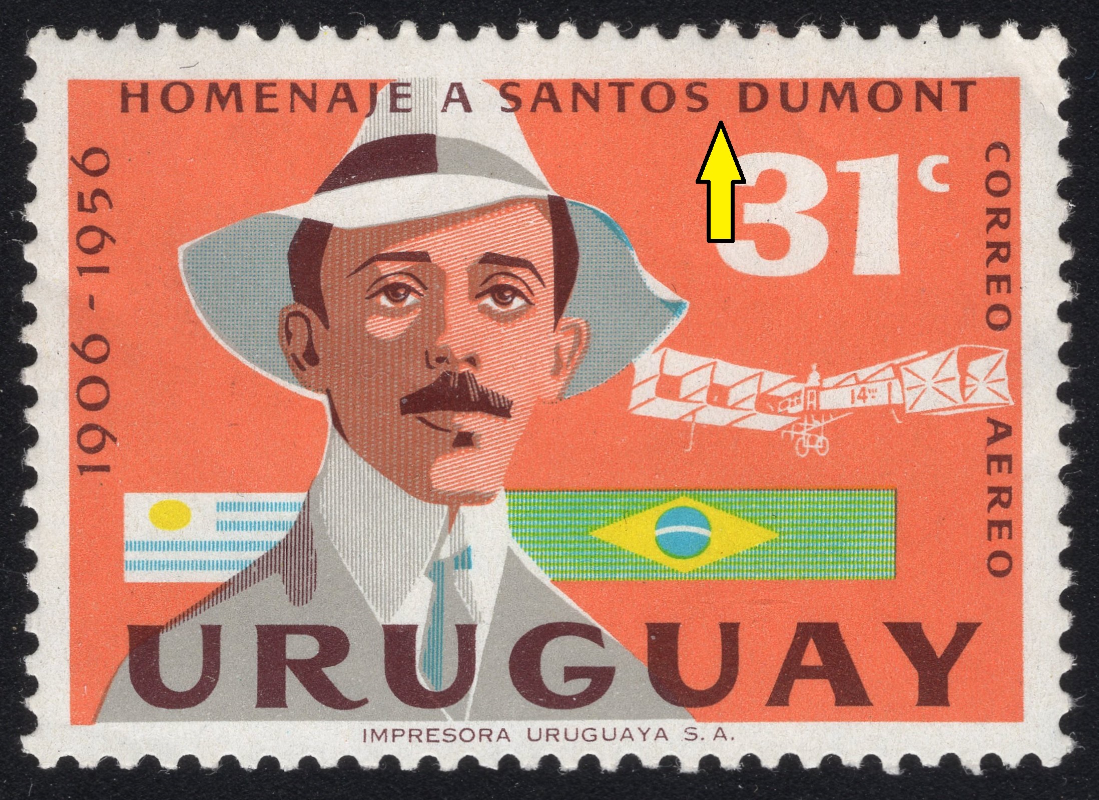 URUGUAY. významný brazilský letecký průkopník a konstruktér se jmenoval Alberto Santos-Dumont (2)