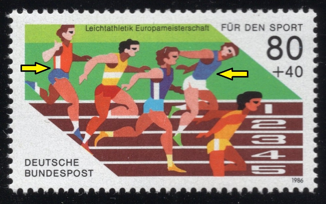 NSR. v dráze číslo 3 jsou dva běžci
