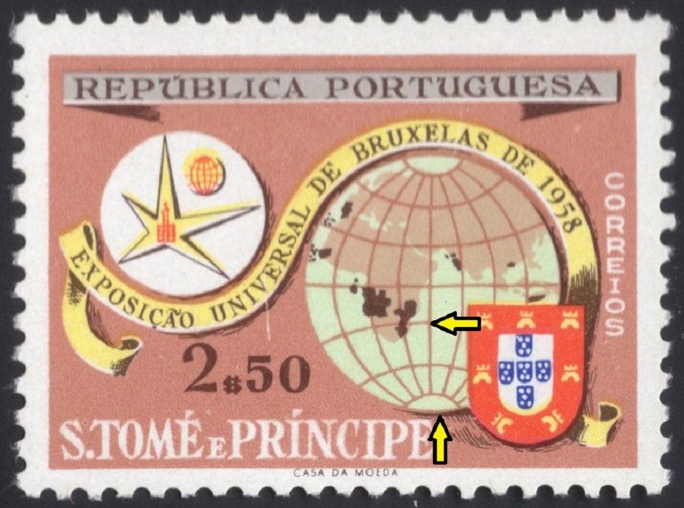 SVATÝ TOMÁŠ A PRINCŮV OSTROV. na mapě chybí Madagaskar a Antarktida