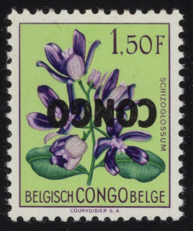 KONGO-LEOPOLDVILLE. přetisk nového názvu státu je omylem převrácený  (1,50F)