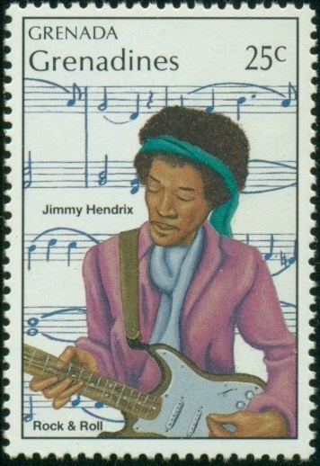 GRENADA GRENADINES. chybné jméno. správně je Jimi Hendrix s jedním 'M'