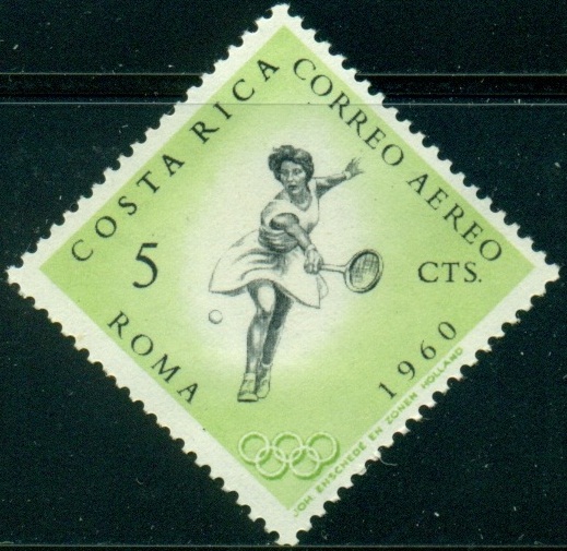KOSTARIKA. chybný námět. tenis nebyl na programu olympiády v Římě