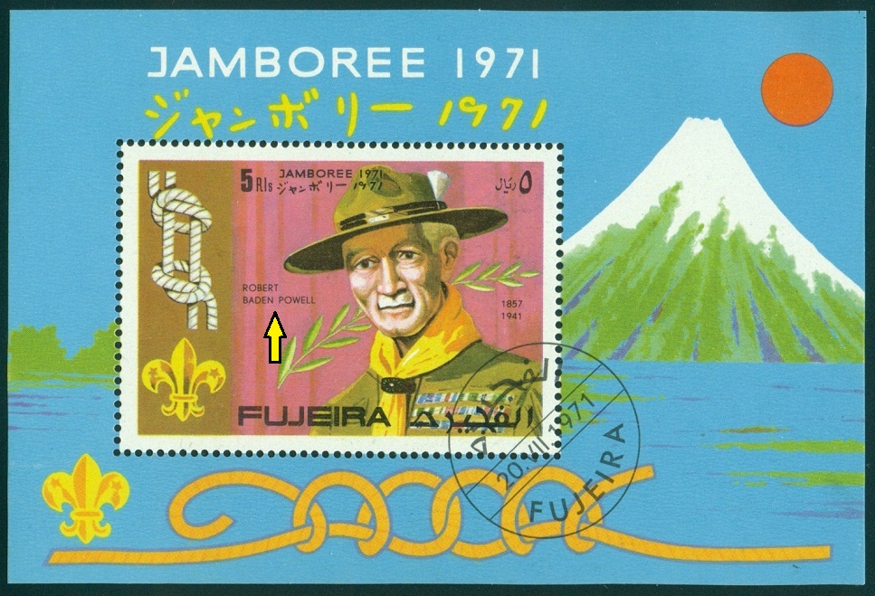 FUJEIRA. chybné jméno. Baden-Powell musí být s pomlčkou