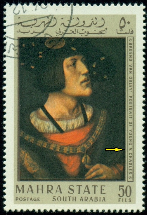 MAHRA. Bernaert van Orley -  Charles V.  chybně jméno krále. 