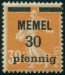 MEMEL. chybný pravopis. na známce je malé 'p' což odporuje německému pravopisu u podstatných jmen (2)