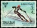 SHARJAH. lyžař jede slalom, ale chybí tyče